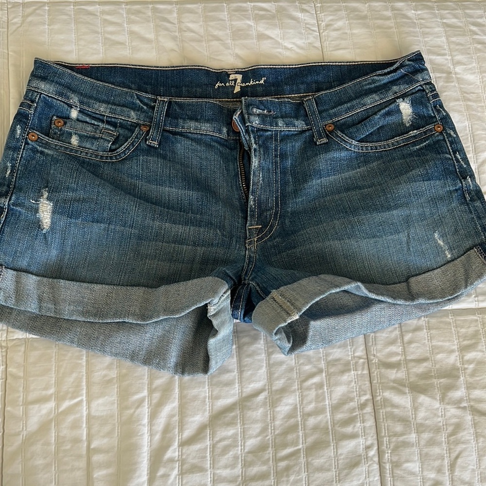 7 for all mankind denim shorts